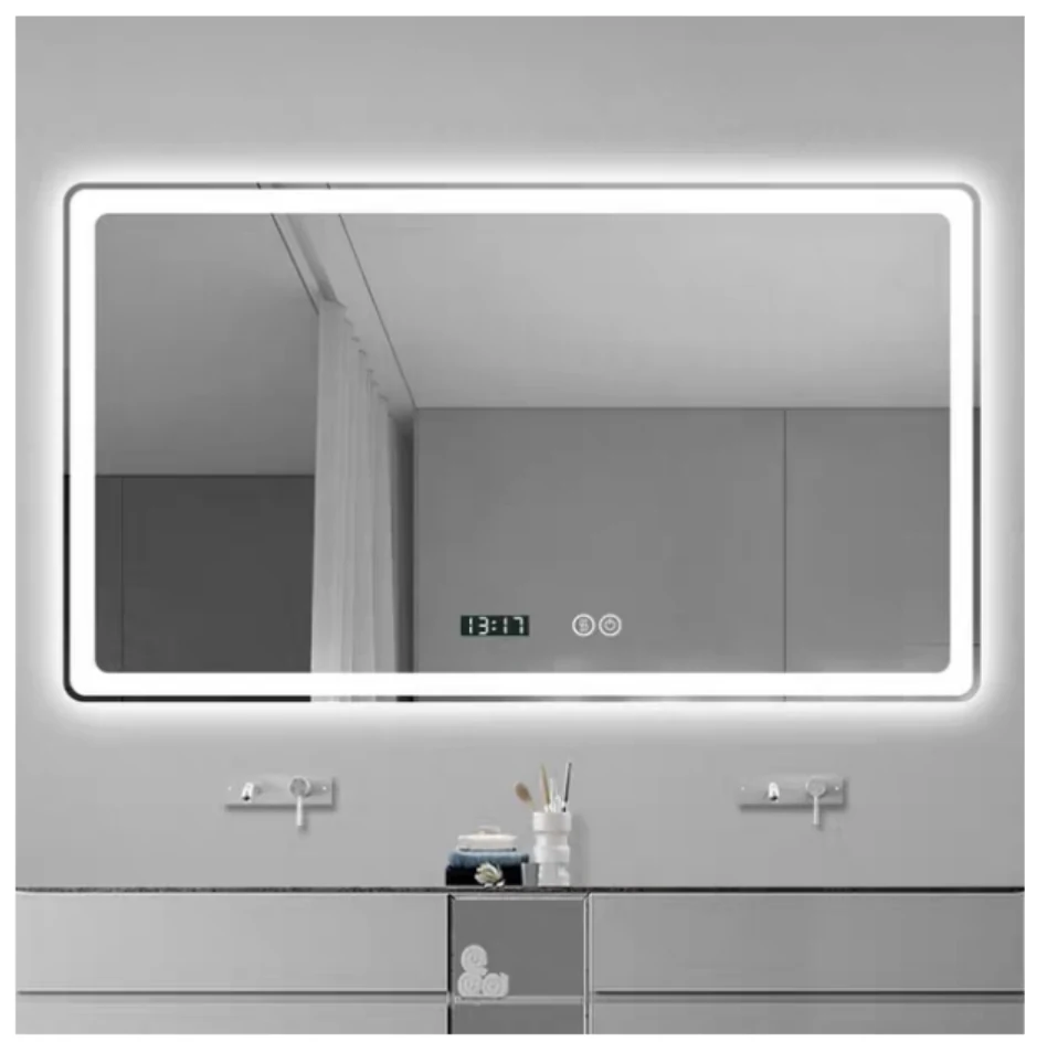 MK902 rectangular LED bathroom mirror with backlit design