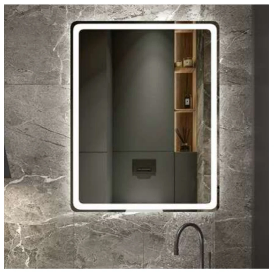 MK921 rectangular LED bathroom mirror with backlit design