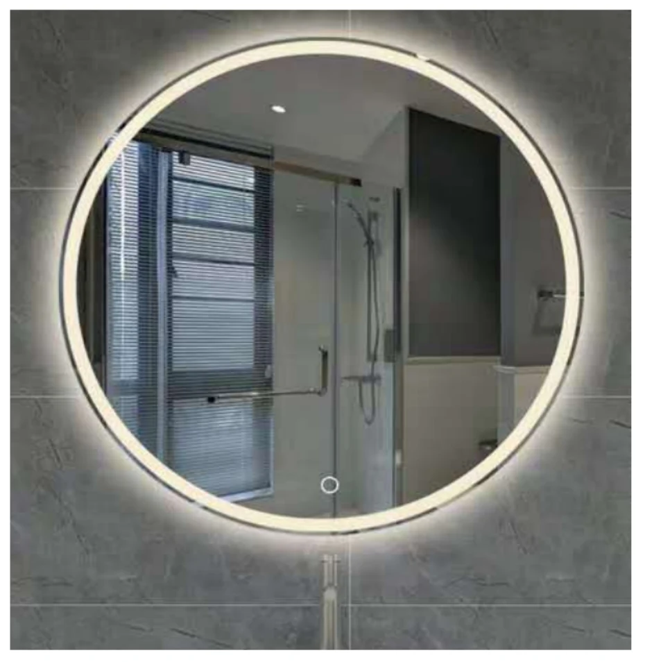 MK940 round LED bathroom mirror with backlit design