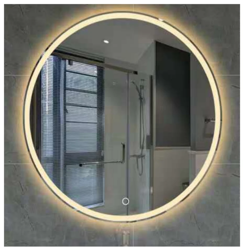 MK941 round LED bathroom mirror with backlit design